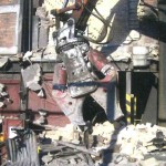 Steel scrap is extracted from brick and concrete rubble on demolition projects by use of our various attachments.