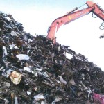 A mixed moWltain of ferrous and non ferrous metal at DARK METALS' Marlboro facility in 2010.