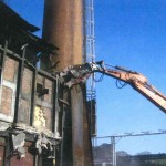 Complicated structural demolition can be done safer with our technologically advanced attachments without
the need for scaffolding or gas cutting equipment.